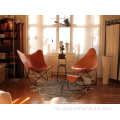 Italiener berühmter Design Schmetterling Stuhl Lounge Stuhl Leder Leder